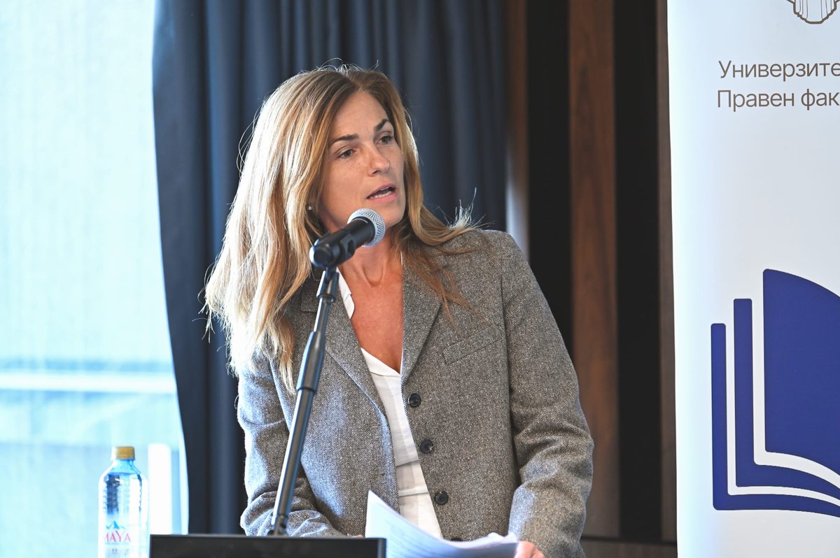 Centraleuropea's tweet photo. At the international conference “When AI Betrays Law and Justice” organized by Ss. Cyril and Methodius University, Skopje on 16 September 2026, Judit Varga, senior mentor of CEA, spoke about AI, constitutional government and the importance of preserving human judgment. https://t.co/OV8tS3i0YZ