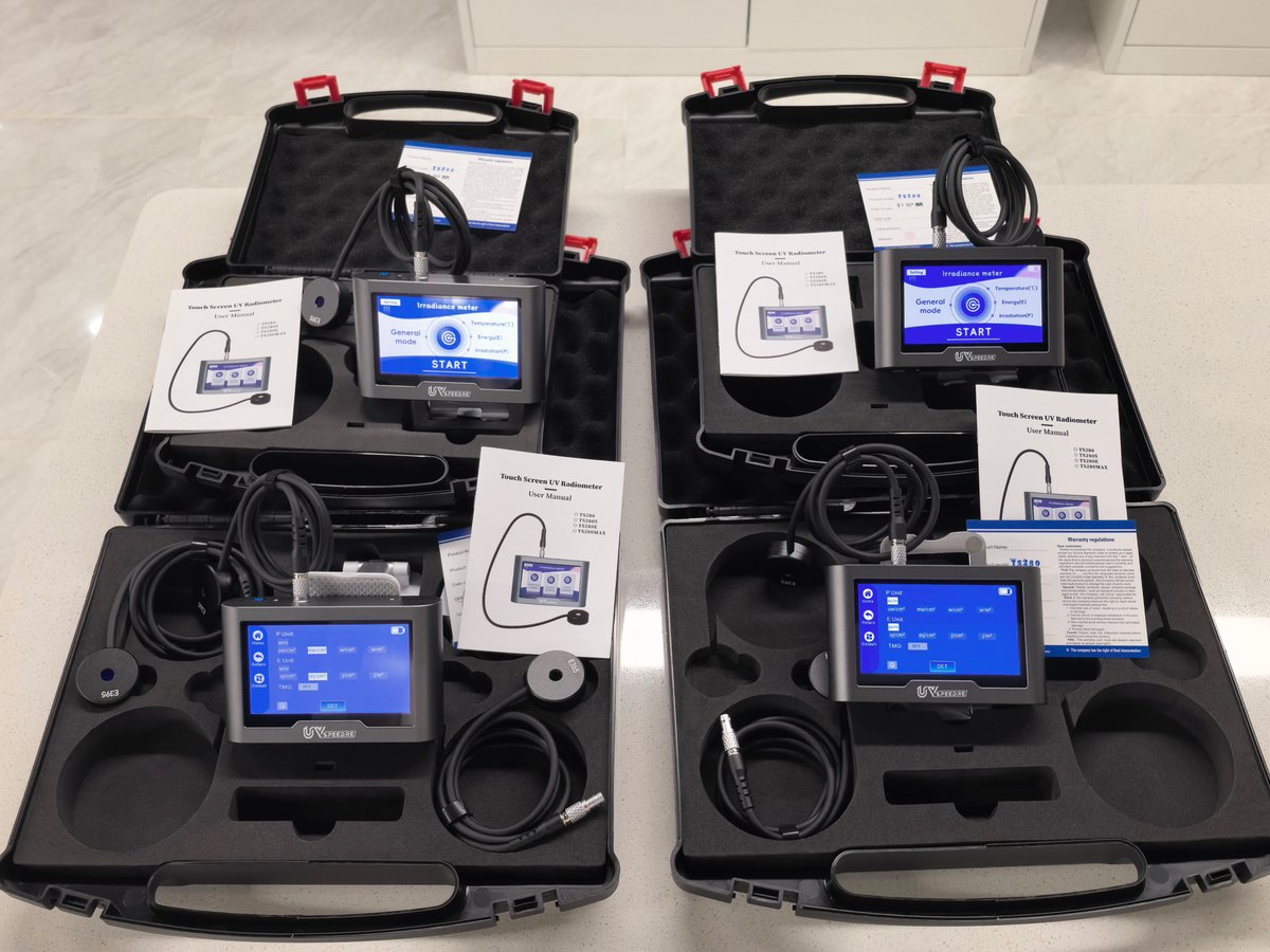 seawave408's tweet photo. 📦 Another 4 sets ready to go! Thank you for the continued trust &amp; repeat orders! ✈️

Our TS280 Full Touch Screen UV Radiometer has once again earned the praise of our valued client. When quality and precision speak for themselves, repeat orders follow naturally! https://t.co/JJMCkhLdBg