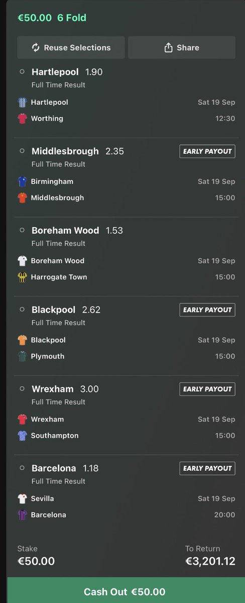 tpg_tipster's tweet photo. 66/1 Saturday WIN ACCA 🏆 

£50 returns £3,201.32 💰 https://t.co/F7v1uSG8HX
