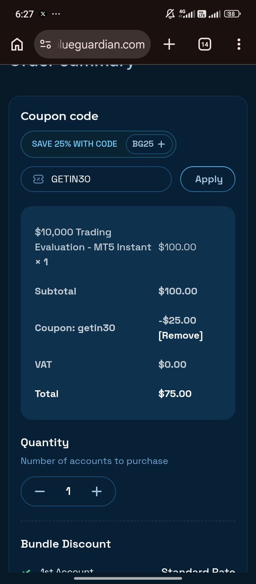 catalyst_pyro's tweet photo. You can get instant 10k account for as low as $75 on blue guardian using GETIN30 https://t.co/opSd8pCZAv