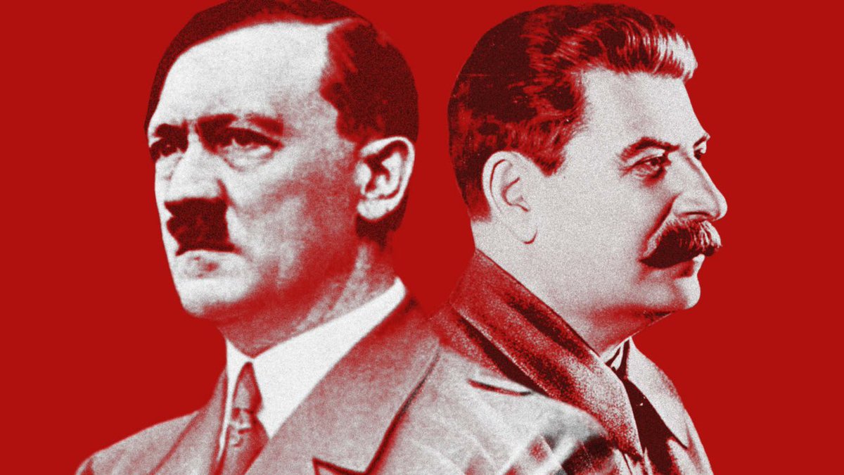 hoje_no's tweet photo. Neste dia, no ano de 1939, a União Soviética de Stalin, respeitando o pacto que tinha assinado com a Alemanha nazista de Hitler, invadiu a Polônia. Os dois ditadoras dividiram não só a Polônia, mas todo o leste da Europa, com Stalin recebendo de Hitler carta branca para invadir partes da Finlândia, Romênia e Países Bálticos. 

Durante quase dois anos, Stalin apoiou diretamente o esforço de guerra de Hitler, enviando para o ditador nazista grandes quantidades de minérios e até mesmo petróleo e combustível, itens que Hitler usou para invadir a França, Bélgica, Noruega e atacar o Reino Unido. 

É por isso que, na Rússia, apesar de seus soldados terem começado a lutar desde setembro de 1939, a 2ª GM (chamada por eles de a Grande Guerra Patriótica) só começou em junho de 1941, quando Hitler traiu o pacto com Stalin e invadiu a União Soviética. O objetivo disso é esconder que, por quase 2 anos, Hitler e Stalin estiveram do mesmo lado do campo de batalha.