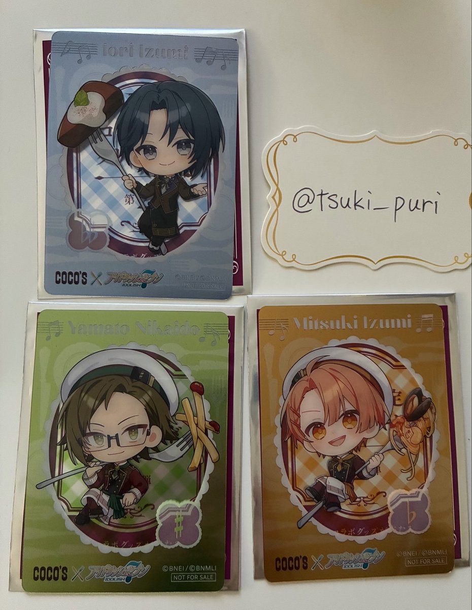 tsuki_puri's tweet photo. 【交換】ココス COCO'S アイナナ アイドリッシュセブン 2弾 クリアカード

譲:和泉一織 二階堂大和 和泉三月

求:1弾 2弾 七瀬陸(各1)

郵送での交換希望です。
難しいとは思いますがご検討よろしくお願いいたします🙇‍♂️
検索からでもお気軽にお声掛けください(⋆ᴗ͈ˬᴗ͈)” https://t.co/gTY4HWwrIJ