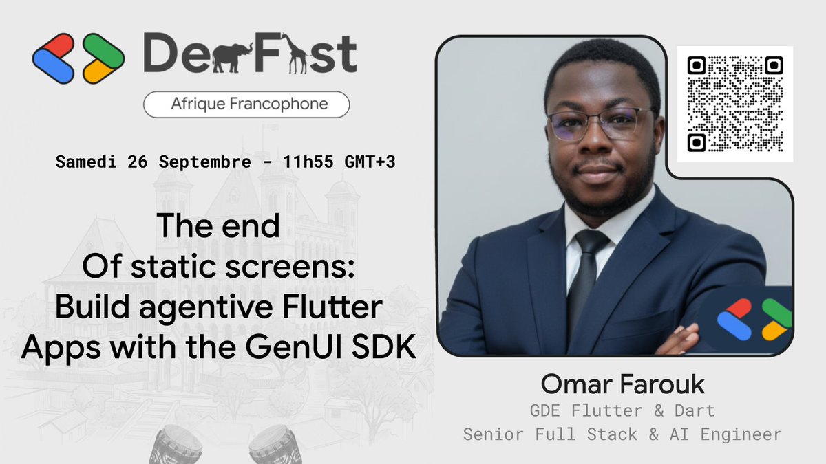 DevFest Afrique Francophone — Talk 7 — 정적인 화면의 종말: GenUI SDK를 활용하여 에이전트 기반 대표 이미지