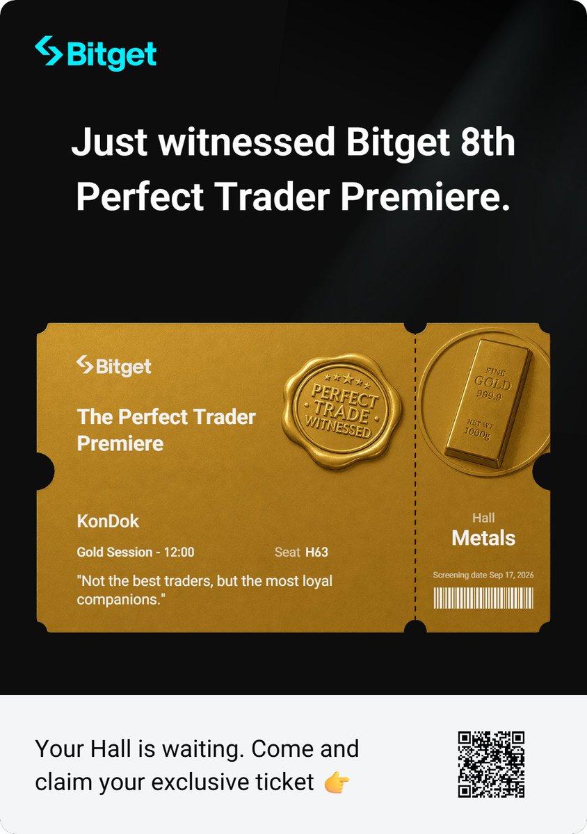 Alex_0xyz's tweet photo. Ticket secured 🎟️🔥

Been trading long enough to know every trader has a different path. Curious to see the decisions, mistakes and lessons behind these stories.

@rifatyt120  you joining me for this? 👀

#BitgetTurns8  #PerfectTraderPremiere https://t.co/j9WCOYg9qU
