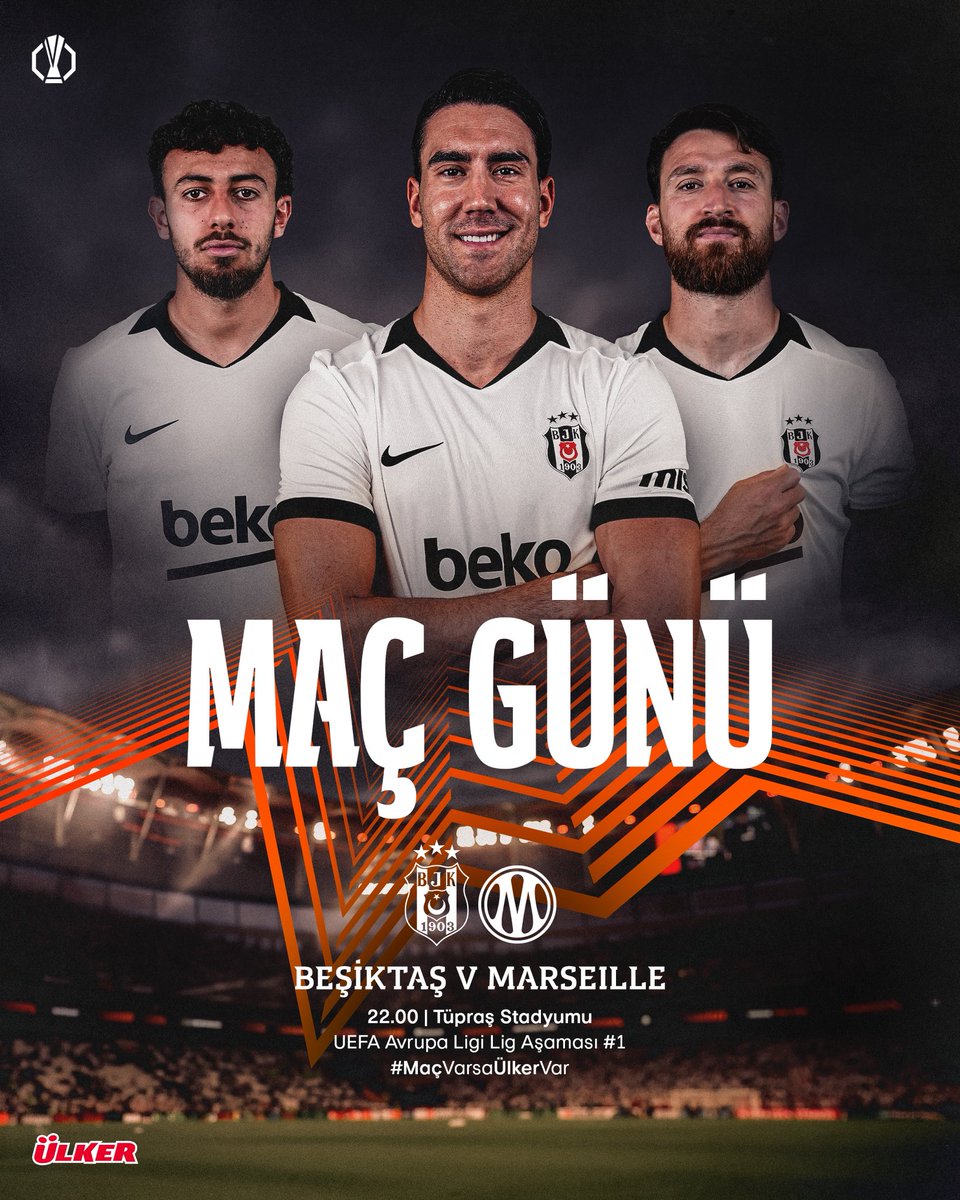 Besiktas's tweet photo. Bugün #BeşiktaşınMaçıVar 🦅

🆚 Marseille
🕙 22.00
🏆 UEFA Avrupa Ligi #1
🏟 Tüpraş Stadyumu
📺 TRT 1

@Ulker | #MaçVarsaÜlkerVar https://t.co/vEbZG3W0ic