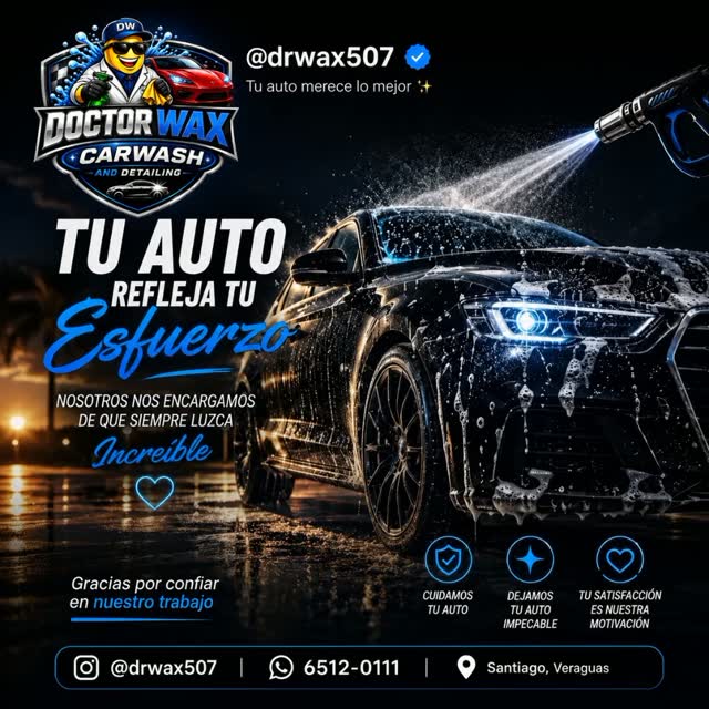 EusebioHinas's tweet photo. At Doctor Wax Car Wash, every vehicle gets the care and attention it deserves. Quality products, standout service, and your satisfaction first. Follow @drwax507 for our latest work, promotions, and results. https://t.co/EmA51GWqah