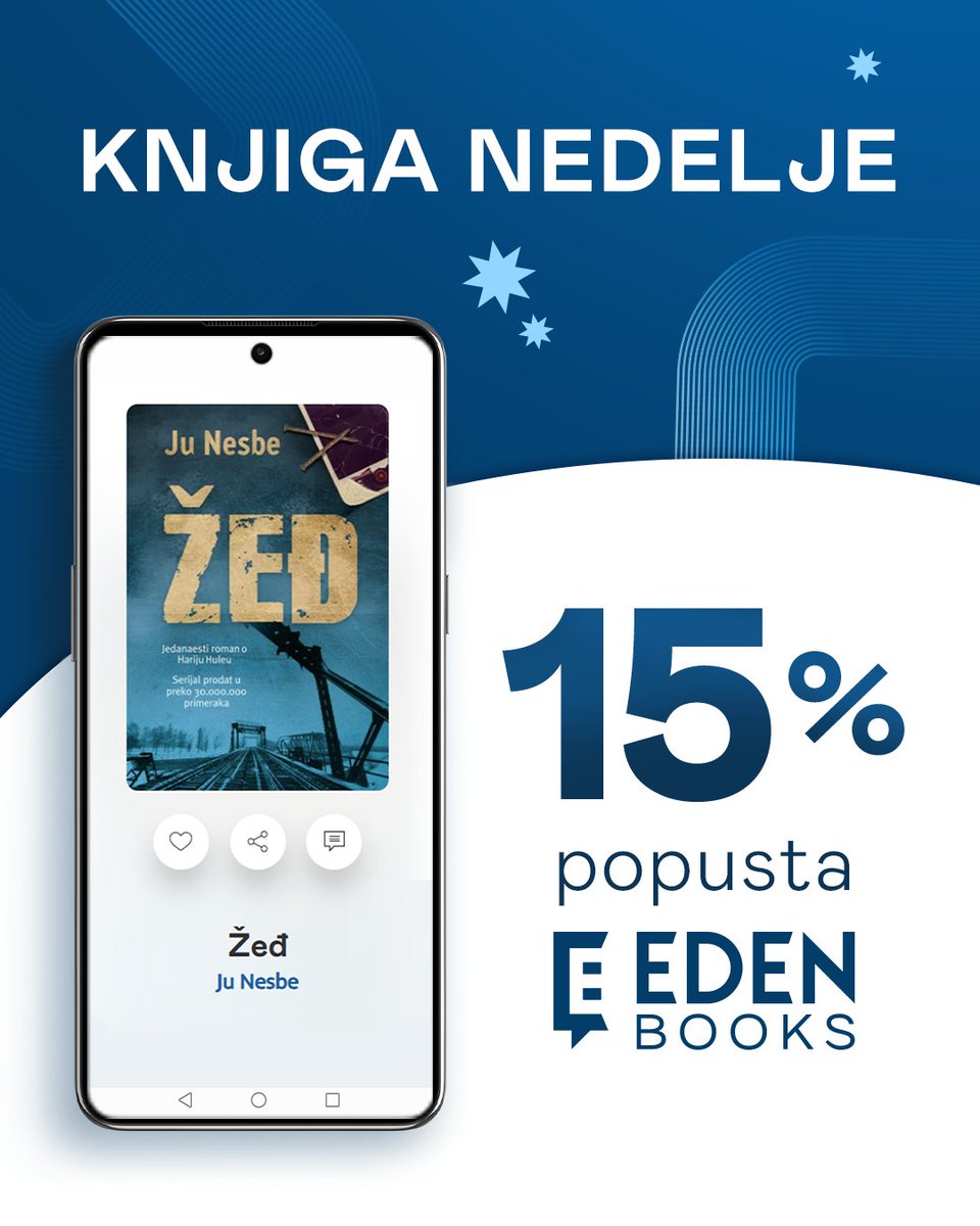 EdenBooks_'s tweet photo. Nova Knjiga nedelje na platformi Eden Books je jedanaesti roman o Hariju Huleu, autora Ju Nesbea, iz serijala prodatog u više od 30 miliona primeraka širom sveta.

https://t.co/yRfIwGMuyh https://t.co/5g1BnI45SG