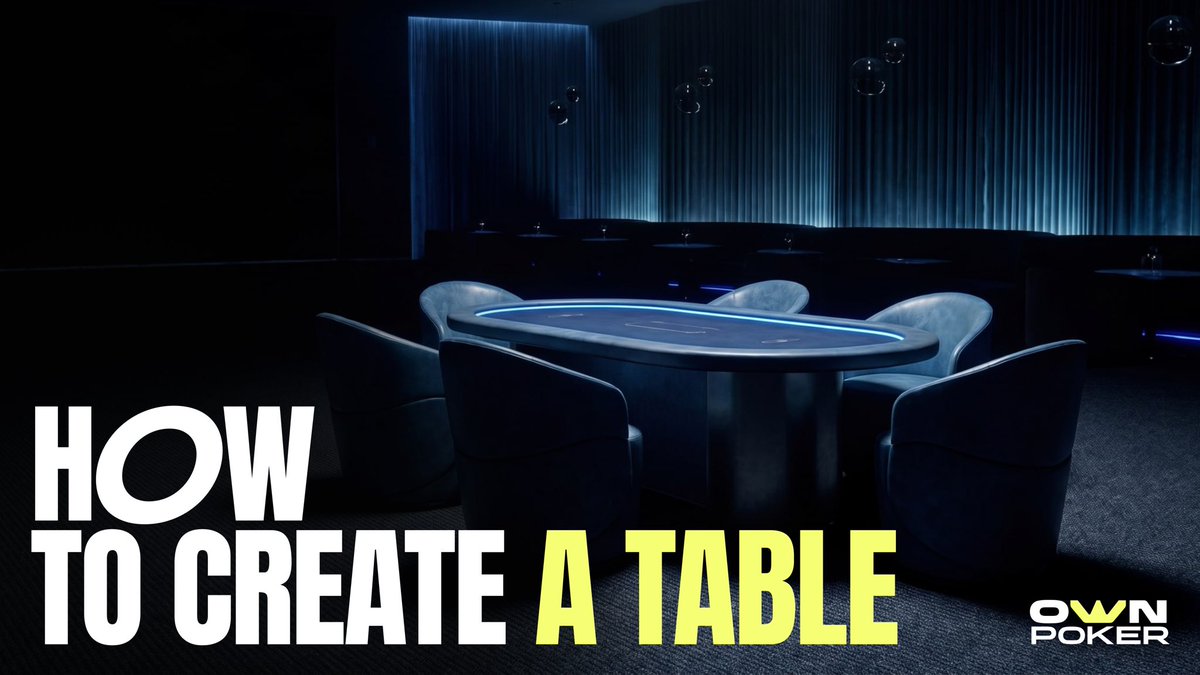 OwnPoker's tweet photo. We’ve put together a quick guide on how to register on the platform 📱

1️⃣ Sign up — nickname, email, password. That's it, you're already in the lobby.
2️⃣ Hit Start Own Table — no forms, no PhD required.
3️⃣ Pick your size (6/8/2 max), game (NLH, PLO4/5/6), and blinds.
4️⃣ Flip on your house rules — Rabbit Hunting, Bomb Pot, Run It Twice — like ordering toppings on a pizza.
5️⃣ Tap Start Own Table again. Players sit down, cards fly, and the rake starts stacking in your favor.

Just a reminder: you can choose to host a table or join other players as a guest 👑