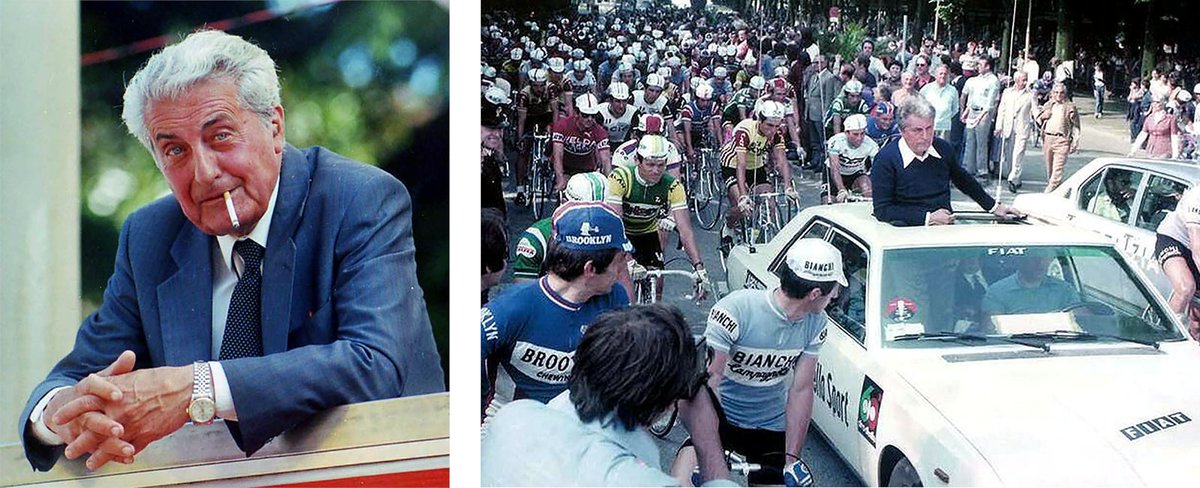 mariobianchi18's tweet photo. Il #17settembre 1918 nasceva #VincenzoTorriani. Allievo di Cougnet, fu lo storico promoter del Giro d’Italia dal '49 al '92 e delle più importanti gare italiane, anche in linea (Giro di Lombardia). Nel '59 riuscì a riunire #Coppi e, sull'ammiraglia, #Bartali nella stessa squadra. https://t.co/cKMw7AIzLr