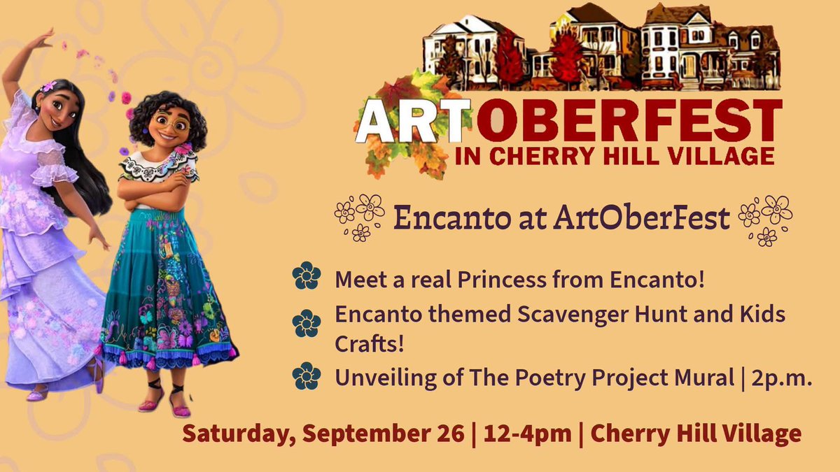 poetryproject08's tweet photo. Canton, Michigan!

ARTOBERFEST IN CHERRY HILL VILLAGE. 

🌸 Unveiling of The Poetry Project Mural | 2p.m.
 
Saturday, September 26 | 12-4pm | Cherry Hill Village https://t.co/vhUIOGQS3k