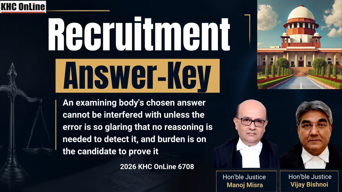 khconline1's tweet photo. #Recruitment #AnswerKey #JudicialReview #ExaminingBody #BurdenOfProof #ServiceLaw #CompetitiveExams #LegalUpdates https://t.co/EiYmBdGcrc