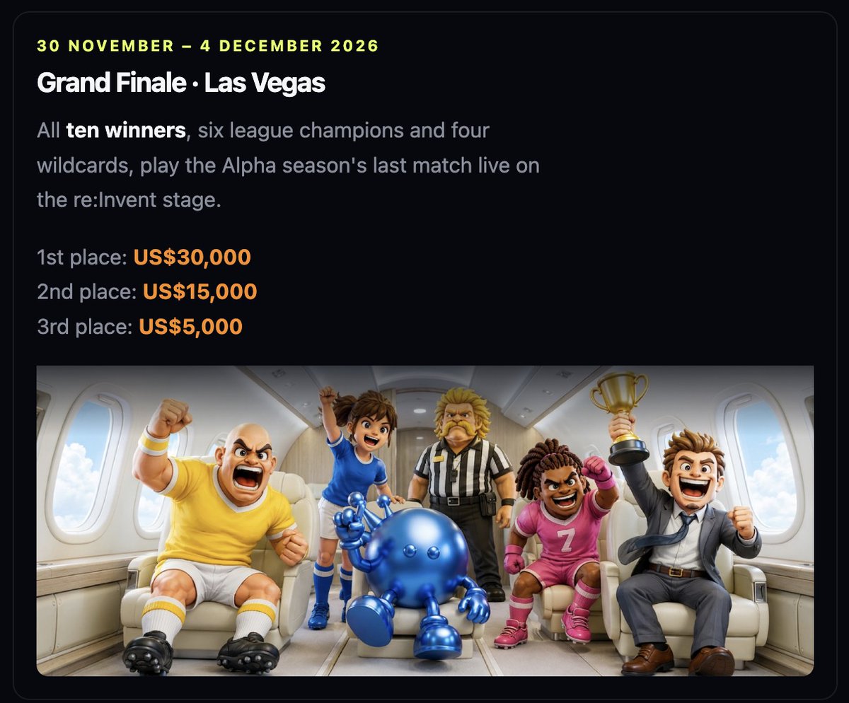 HollyShand's tweet photo. ✈️ Win a trip to Las Vegas in the Agentic Football Cup Virtual League.

🃏 Get a place on the plane through one of four wildcards, without needing to be top of the leaderboard!

Follow closely to see when wildcard week happens…
PLAY 🕹️https://t.co/N2MJCR6cwQ https://t.co/B7iBpbsoRC