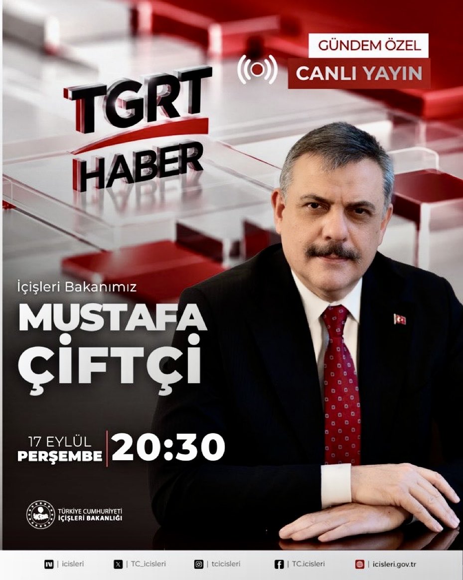 ErcanSeki's tweet photo. İçişleri Bakanı Mustafa Çiftçi
Ercan Seki’nin yönettiği TGRT’ye canlı yayına çıkar da;

Polislerin sıkıntıları
konuşulmaz mı hiç

Elbette sorulacak ve 
cevabı alınacak

20.30’da ekran başına 🙋🏻‍♂️ https://t.co/LS14vxK0gI