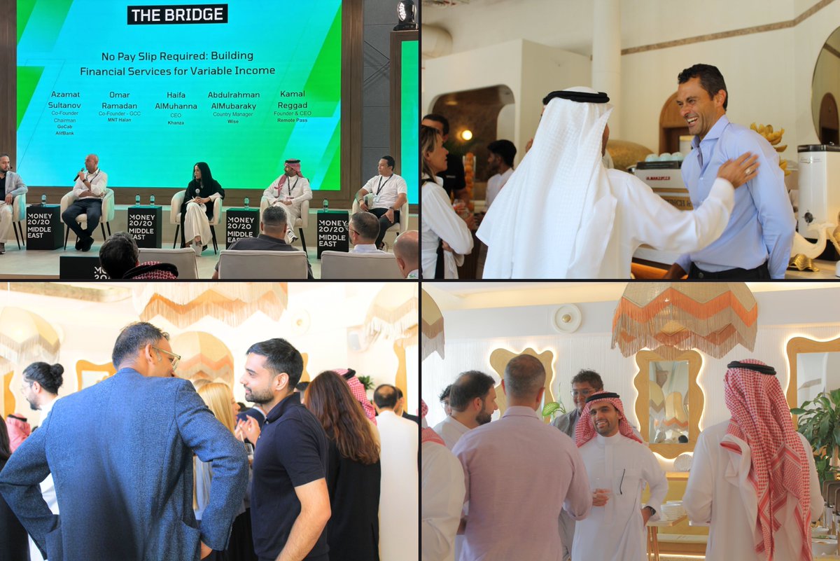 khwarizmivc's tweet photo. مع ختام @money2020_me نستعرض بعضًا من أبرز لحظات حضورنا خلال الأيام الماضية ✨
 
شهد المؤتمر حضور عدد من شركات محفظتنا، مع توقيع شراكات جديدة وإتمام صفقات، إلى جانب حضور فريقنا ومشاركته في لقاءات وجلسات مع المؤسسين والشركاء. كما شارك فريقنا في جلسات إرشاد مع شركات ناشئة في مراحلها المبكرة. 

واختتامًا لأيام المؤتمر، استضفنا بالتعاون مع @speedinvest إفطارًا جمع الحضور في أجواء أتاحت مساحة للتواصل وتبادل الأفكار. 

سعدنا بمشاركة هذه اللحظات، وبالاحتفاء بما حققته شركات محفظتنا من خطوات جديدة خلال المؤتمر. 

@Hala_payment | @sarj_ai | @SiFiapp | @LeanTechHQ | @khaznaksa | @geterad | @RemotePassCom 
 
إليكم بعضًا من أبرز لحظاتنا 📸