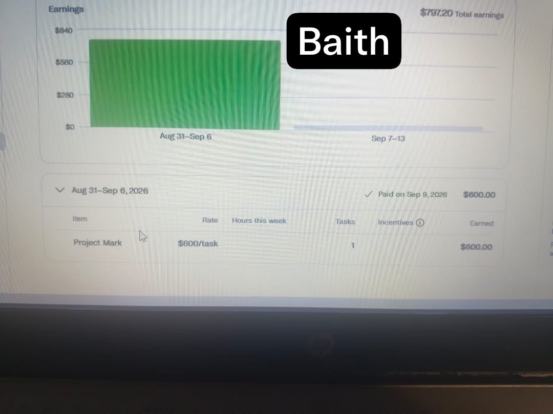 Baithadedayo's tweet photo. I’m Active for project mark 
There is proof of work
Got payed last week
And still getting payed today https://t.co/109JgynH3b