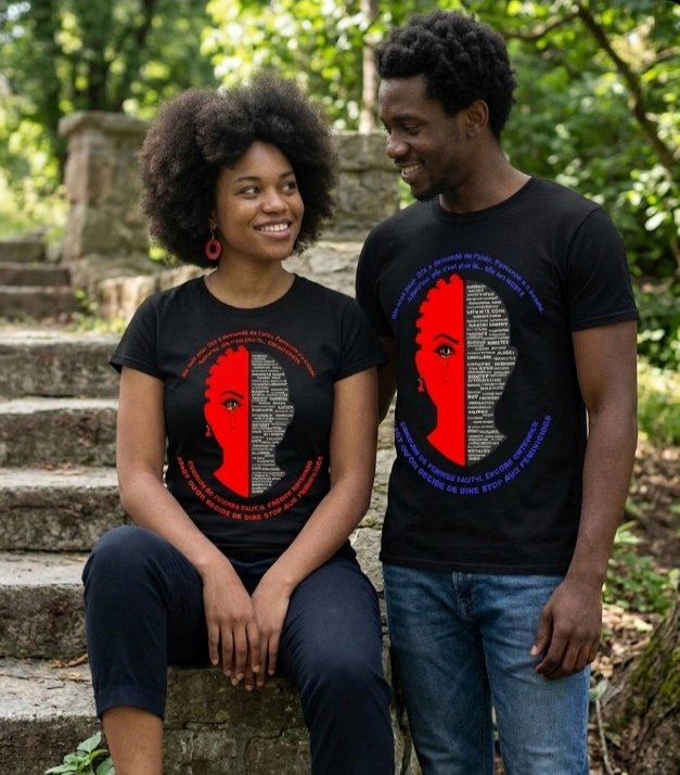 RHumaniz's tweet photo. La marque R'ASSIST Wear lance son nouveau design RO'MCYD. Disons non aux feminicides https://t.co/iVxqgOeqy1