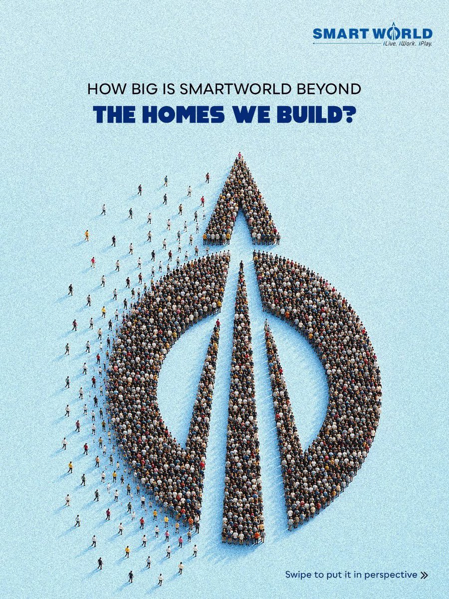 SMARTWORLDDEV's tweet photo. Think Smartworld is about homes? Think bigger.
9,000 homes. 37,000+ lives. Swipe to discover the scale.
#Smartworld #BuildingTheNewIndia #BuildingCommunities https://t.co/WO9Du5EttR