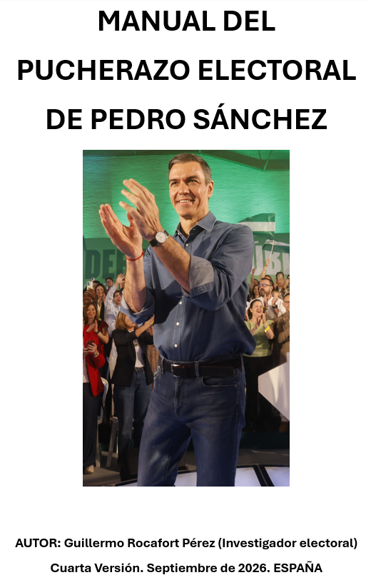 GuillermoRocaf1's tweet photo. LECTURA OBLIGADA PARA TODO PATRIOTA👇

Pongo GRATIS a disposición de mis Seguidores la Cuarta Edición mejorada del LIBRO "MANUAL DEL PUCHERAZO ELECTORAL DE PEDRO SÁNCHEZ" con mis últimas investigaciones incorporadas 👇🧐

117 páginas que desvelan la RED de TRAMPAS electorales que ha tejido @sanchezcastejon para perpetuarse en el poder de forma fraudulenta 😱

Ayer en @EspejoPublico expliqué el PUCHERAZO mediante la Ley de Nietos ⚠️

Descárgate el LIBRO en este enlace y compártelo con todos tus contactos ✅👇

https://t.co/4UDve427J2