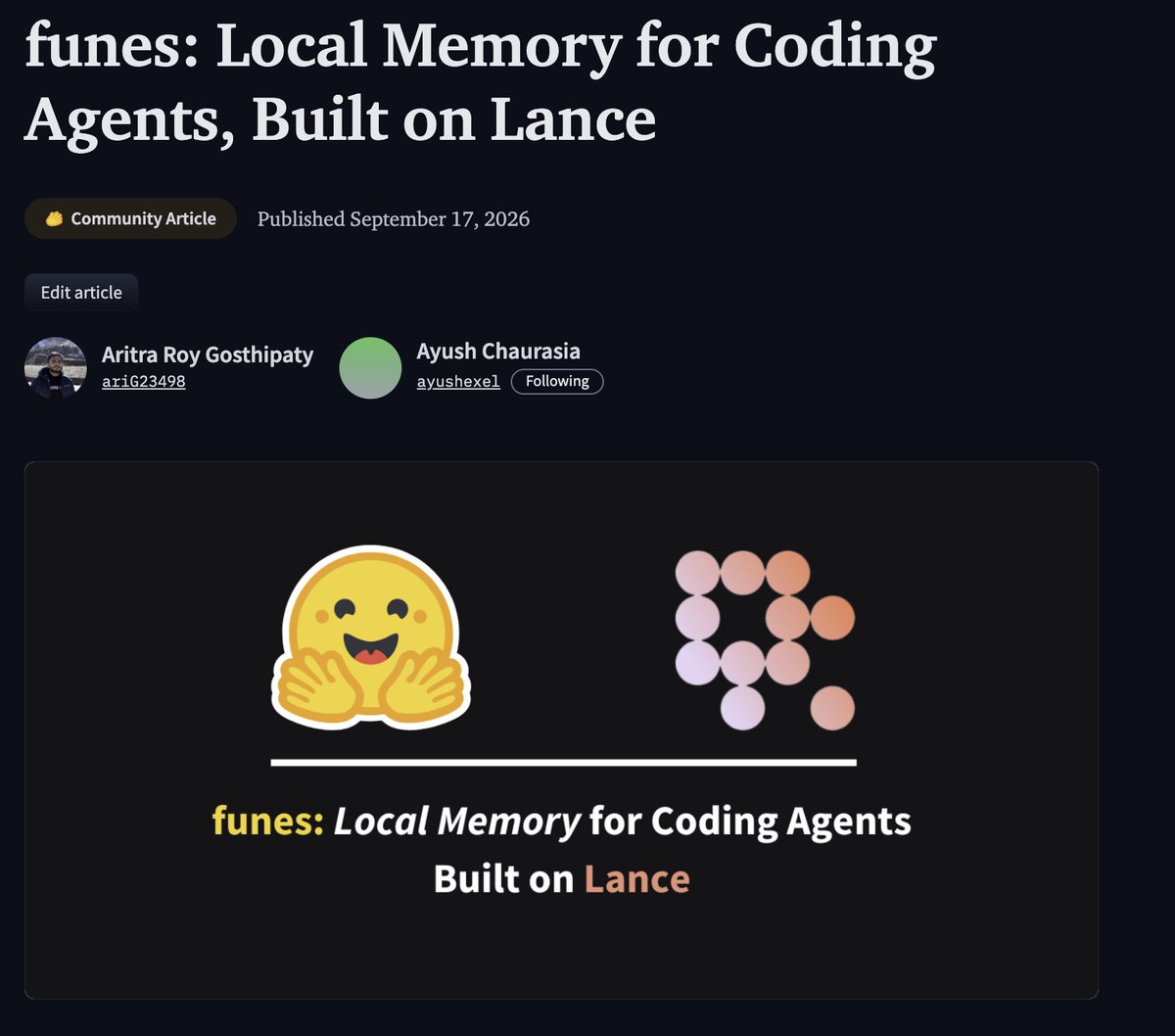 ariG23498's tweet photo. The best kind of work almost always comes from collaborations!

This time @loldedxd helped me figure out the internal workings on funes. While I knew how to make funes work, he made sure I understand how things run on my system.

It is a fun 30 mins read.
https://t.co/RWY48MyhD9 https://t.co/ICv7iraNSt