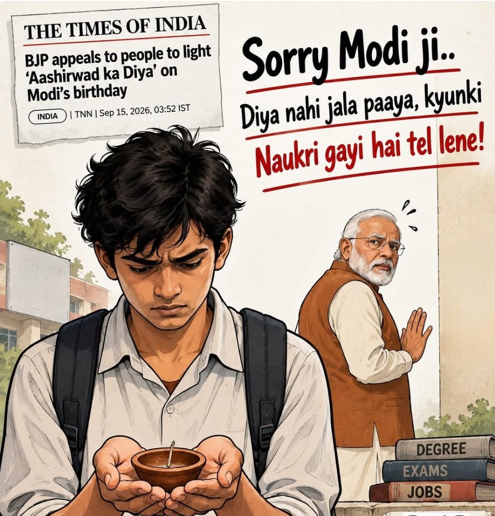 neetpgmed's tweet photo. बेरोजगार की उम्मीद अभी भी अंधेरे में 😂

2 साल से ज्यादा बाद अगर 600 पद पर #medical #officers की  भर्ती आएगी  तो  जनता  और  एमबीबीएस  वालों के पास दीपक जलाने का काम रहेगा

#Rajmo की सीट 2000 होनी चाहिए
#ashirvadkadiya

@BJP4India @BhajanlalBjp
@bjpraj @CJP_for_India https://t.co/8n2OeVtllZ
