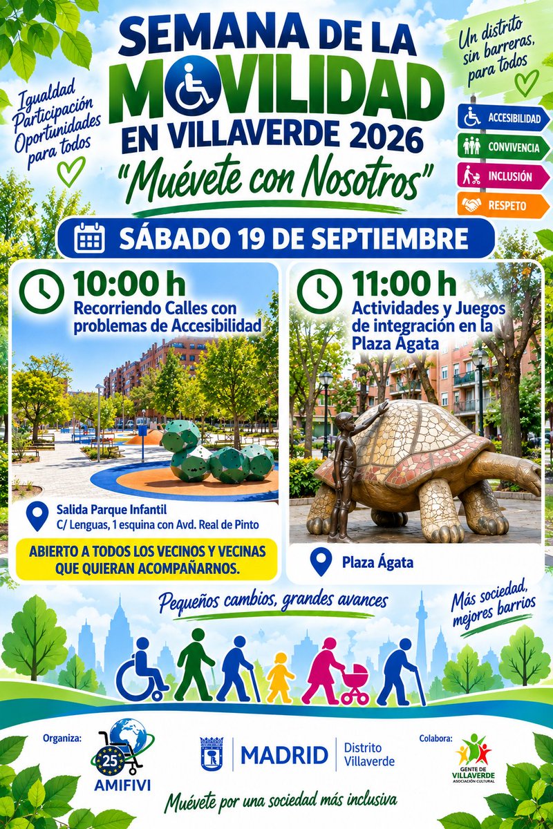 GenteVillaverde's tweet photo. 📣 Llega la semana de la Movilidad a Villaverde‼️

Este sábado 19 de octubre en Villaverde Alto.

+ inf 👇 https://t.co/DgbaVHfkUa