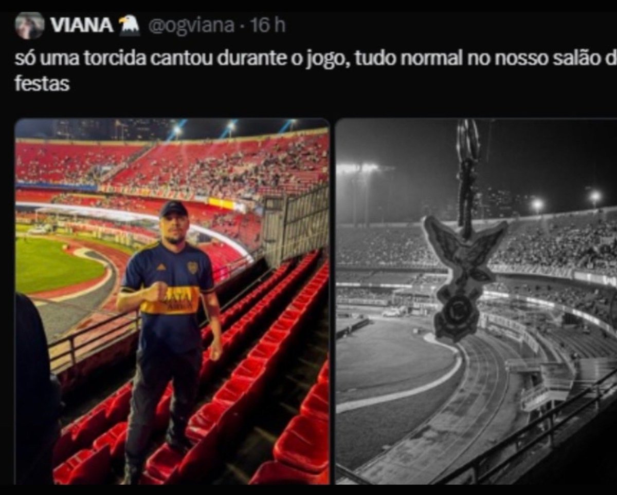 ryanspfc7's tweet photo. O Cara se prezou ir no meio da torcida do boca juniors ontem pela resenha e zoação oq faz parte do jogo.

Aí hoje o time dele é eliminado do jeito mais brutal possível na própria casa pro Estudiantes com o Memphis pipocando, e ele não tanka a resenha e tranca a conta kkkkkkkkkkk https://t.co/kFkikDPl35