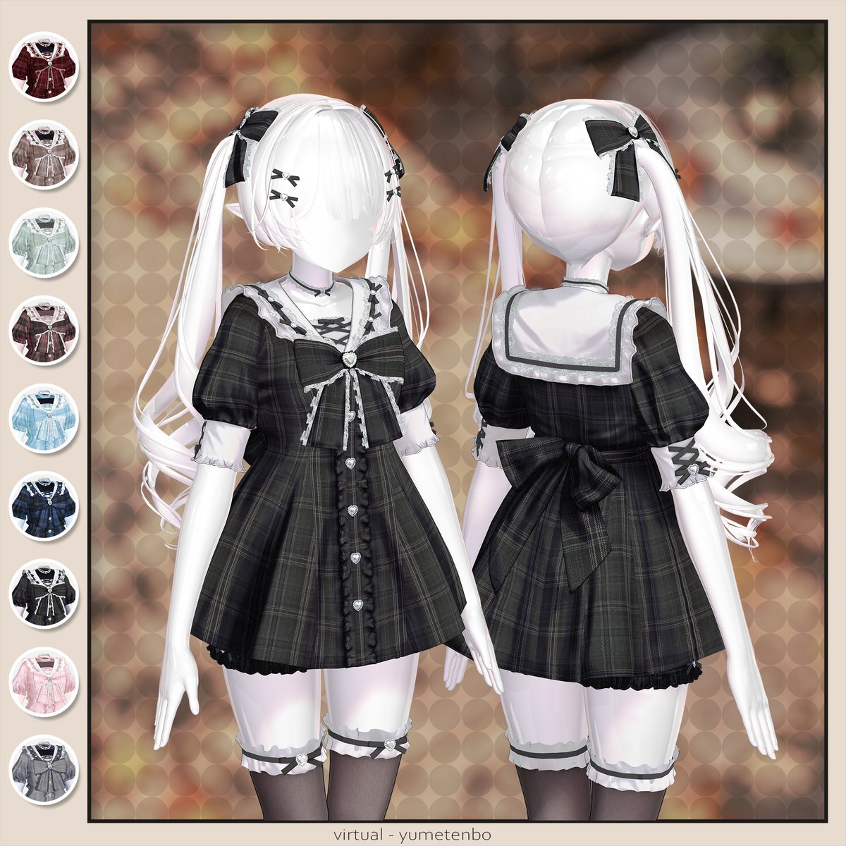 Dearmy_virtual's tweet photo. 🤎🖤Ribbon Sailor Setup🖤🤎
半額セール中✨

ウエストをきゅっと絞るシルエットで
スタイルがきれいに見えるラインに
仕上げました🤎

大きめのセーラーカラーとバックリボンで
後ろ姿までしっかりかわいく🎀

袖にもほどよくボリュームを持たせて
クラシカルで女の子らしい印象に✨ https://t.co/hRwyFd1CIy