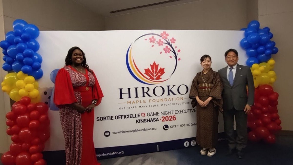 Japon_RDCongo's tweet photo. Le 12/09, @HideOGAWA_AmbJP a pris part au lancement officiel de la Fondation Hiroko Maple dirigée par Mme Anouchka TULUKA, ancienne boursière du Gouvernement du JP. Cette Fondation œuvre dans les domaines de la santé mentale et l’inclusion sociale en partenariat avec @MinSanteRDC https://t.co/3TFw7wjJKw