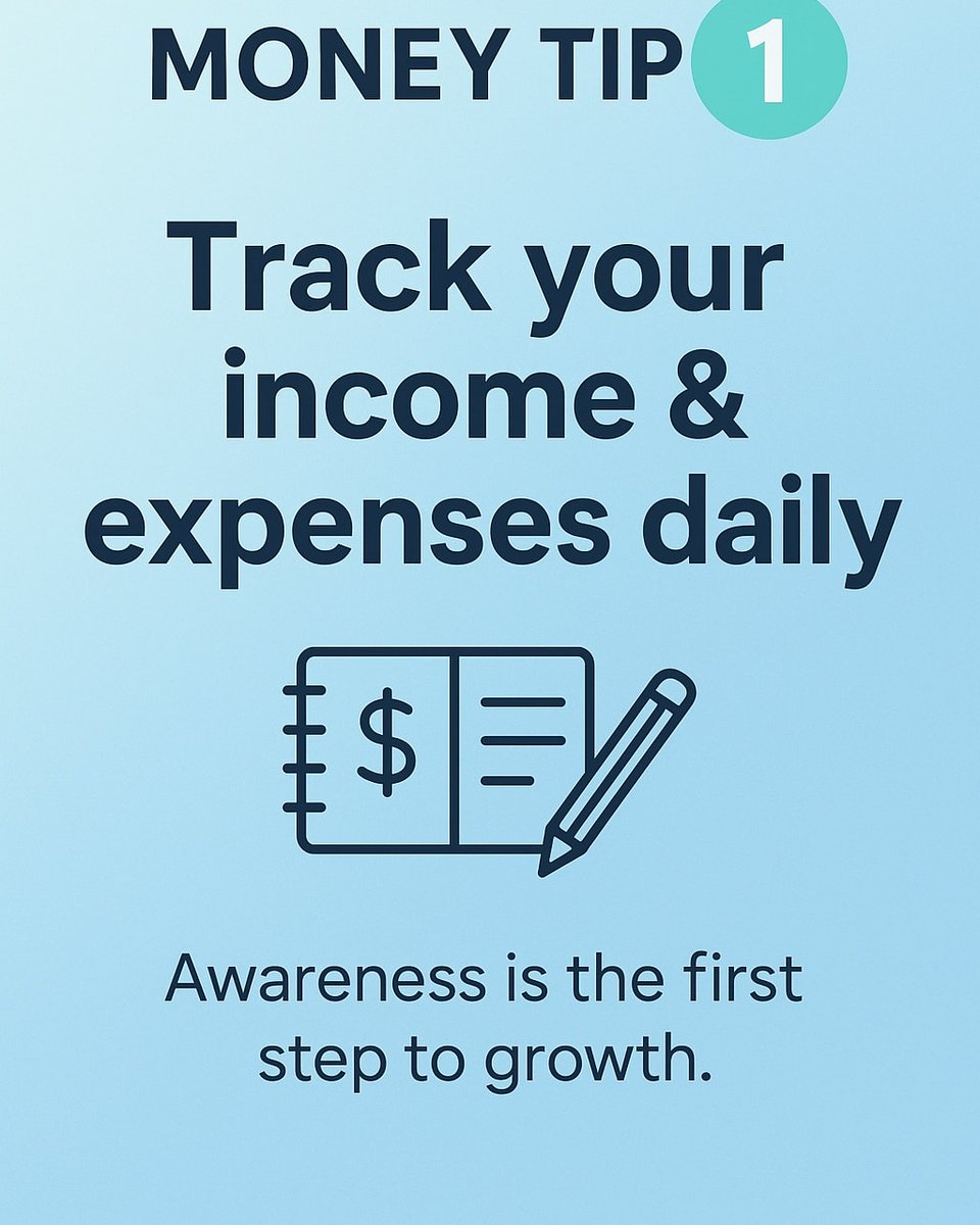 ThuErke28's tweet photo. 1. Daily Tracking: Record every naira you earn and spend. Awareness drives growth. 2. Set Spending Limits: Plan weekly costs for food, transport, and extras—and stick to them. 3. Save First: Save immediately when money comes in. 4. Separate https://t.co/Z99BlEDTJS