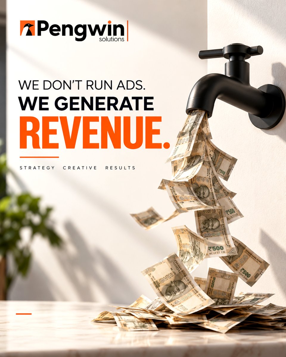PengwinSOLN's tweet photo. 🚀 We don’t just run ads—we generate revenue! 💰

🎯 Smart strategies. 📈 Quality leads. 🔥 Real growth

Turn your digital presence into business results with Pengwin Solutions

#PengwinSolutions #DigitalMarketing #BusinessGrowth #LeadGeneration #MarketingStrategy https://t.co/sSq7ciDjpD
