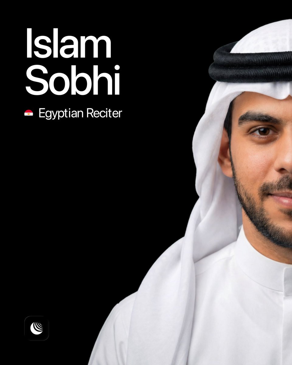 quranifyapp's tweet photo. Islam Sobhi 🇪🇬

Islam Sobhi is a popular Quran reciter from Egypt, widely admired for his emotional voice and beautifully melodic recitation style.

Born in 1998, he gained international recognition at a young age through social media and digital platforms, where his recitations quickly resonated with millions of listeners around the world. His calm delivery, heartfelt tone, and precise Tajwid made him especially beloved among younger Muslims.

Alongside his Quranic journey, he also pursued medical studies while continuing to share recitations and Islamic reminders online. Today, his recitations remain widely listened to during Ramadan, prayer, and daily reflection, inspiring many people to strengthen their connection with the Quran.

Listen to his beautiful recitation on Quranify🤍