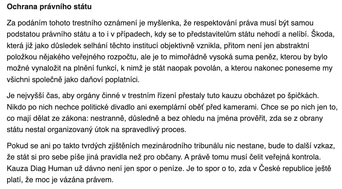 petrstrob's tweet photo. Kverulant podal trestní oznámení: Stát v kauze Diag Human nehrál fér https://t.co/R77SzZoR2e