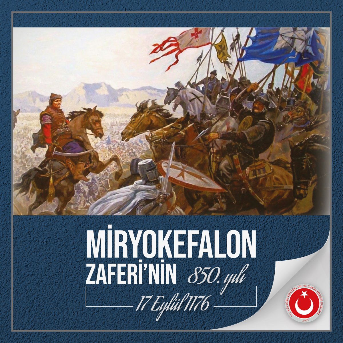 TcYuksekKurum's tweet photo. Miryokefalon Zaferi’nin yıl dönümünde, Anadolu’nun Türk yurdu olma sürecini pekiştiren bu önemli zaferin komutanı Sultan II. Kılıç Arslan’ı ve kahraman ordusunu rahmet ve minnetle anıyoruz.
Miryokefalon Zaferi’nin yıl dönümü kutlu olsun. https://t.co/J61dZQlvoi