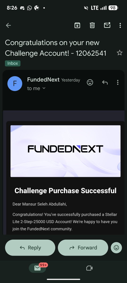 Major__Fx's tweet photo. Another @FundedNext challenge added and I'll share all my journey with it here, wish me luck 💯🎉 https://t.co/DaXABGtcLO