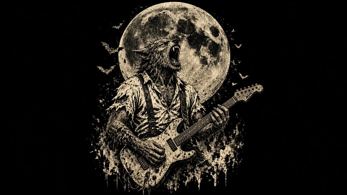 ElWizario's tweet photo. Werewolf shred, sweatshirt edition. Wear the encore.
Silent Werewolf Shreds Guitar sweatshirt · Crypt Frequency · £34.99
https://t.co/0m7RtPlTDB
#CryptFrequency #MonsterMusic https://t.co/eDK3nQGZLS