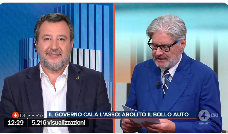 UGirovago77000's tweet photo. Torna la rubrica
 "Dimmi che sei un coglione senza dirmelo"
Dopo 20 anni che predica per l'autonomia delle Regioni ,
eccolo in TV a festeggiare che han tolto l'autonomia alle regioni sul bollo auto. https://t.co/ctZe2tLHHa