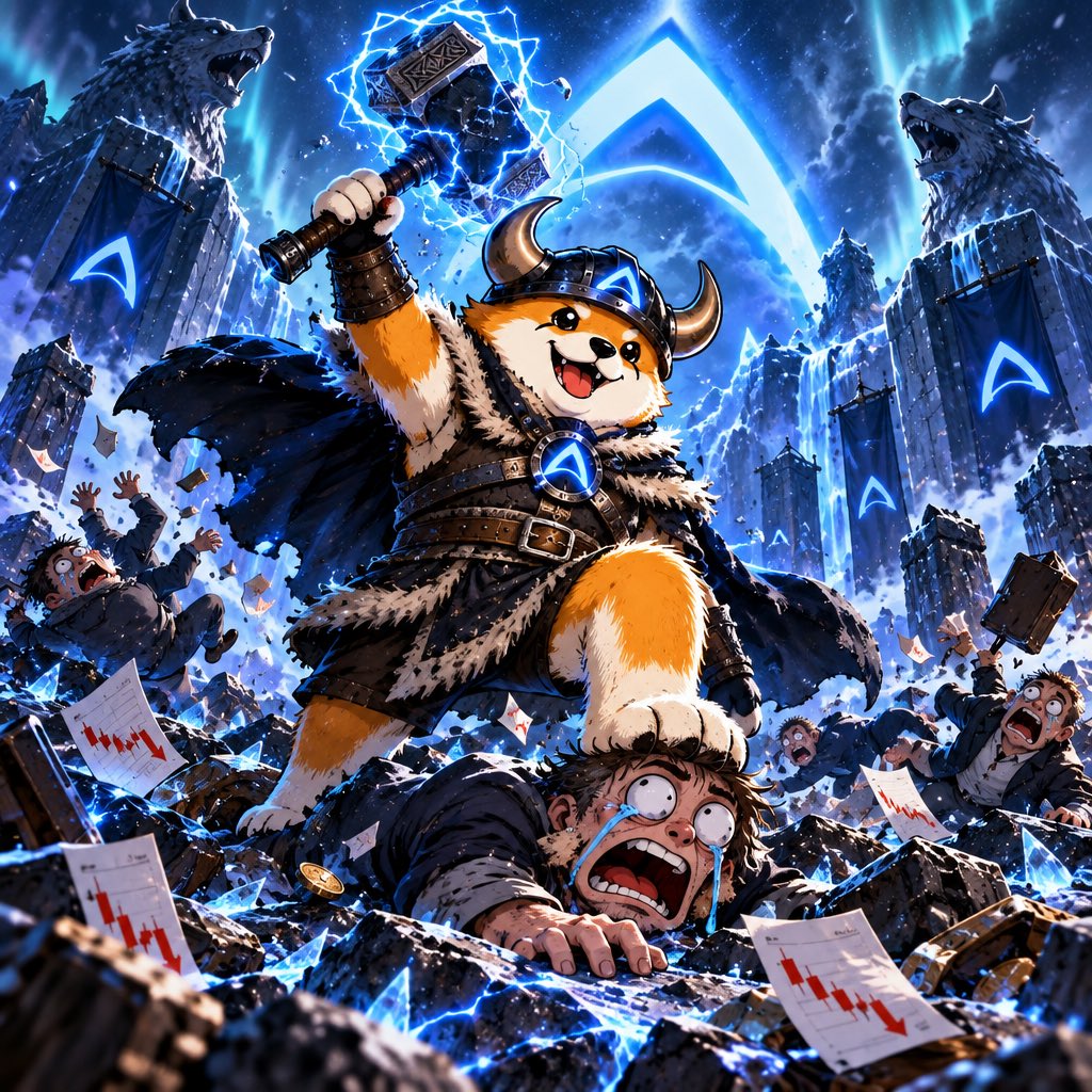 FlokiARC's tweet photo. Paper hands always become someone else’s entry. ⚡️

Shakeouts create legends. Conviction writes the story.

FLOKI on ARC 🐺🔷 https://t.co/HAq7UrFxDX