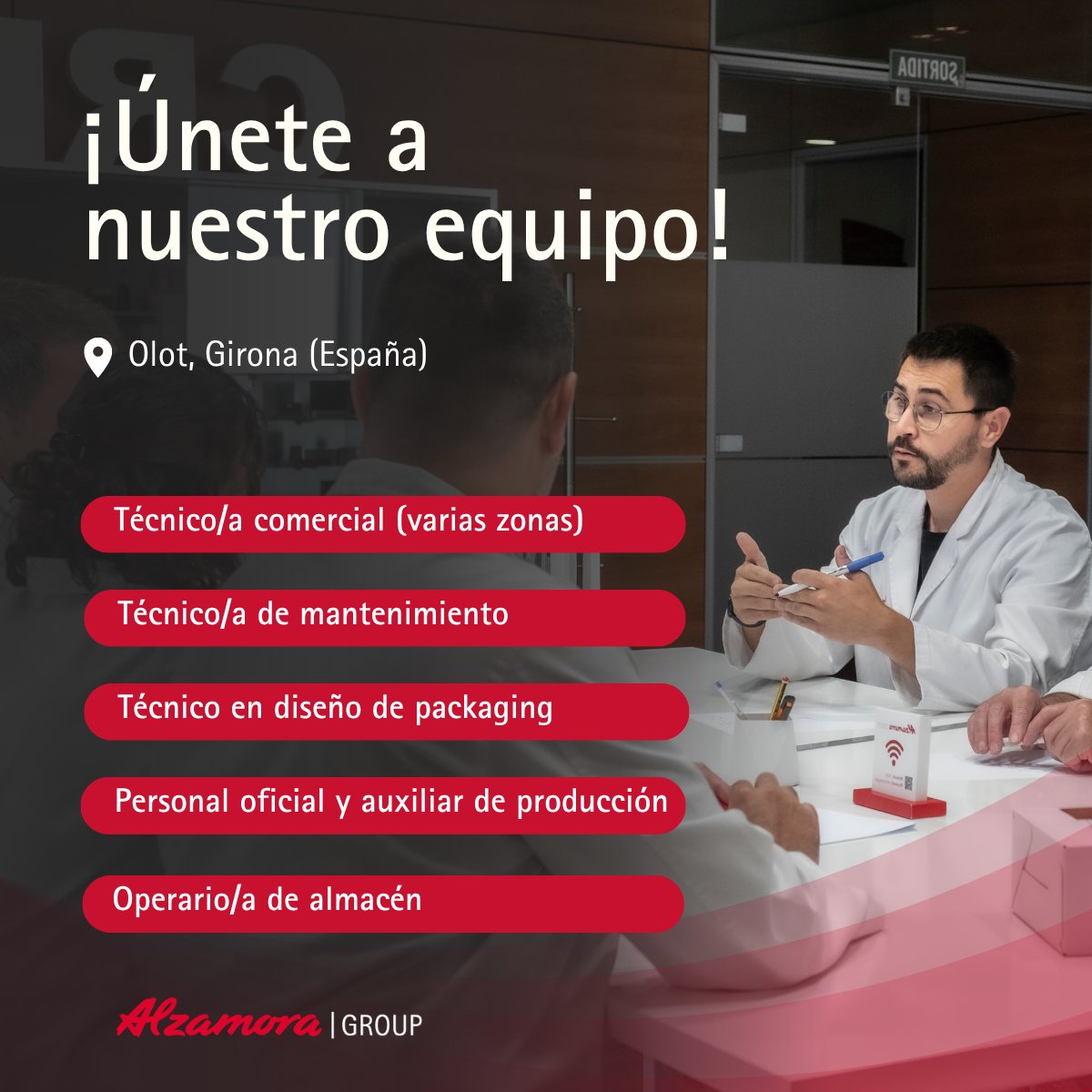 alzamoragroup's tweet photo. ¿Y si tu próximo paso profesional empieza aquí? 👀

En Alzamora tenemos abiertas vacantes en producción, mantenimiento, técnico/a en packaging y otras áreas.

👉 Consulta las vacantes y envíanos tu candidatura:
https://t.co/oqIKxnZTT4 https://t.co/Ni7LIvLQ9N