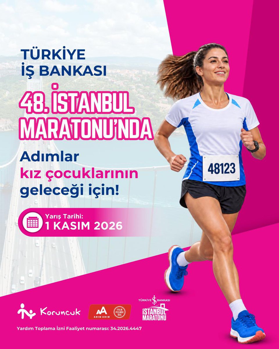Koruncuk's tweet photo. Her adımın geleceğe umut olsun! 💖
İstanbul Maratonu’nda Koruncuk Vakfı için koş, kız çocuklarının eğitim yolculuklarına sen de destek ol. https://t.co/BvhrEuGMAu