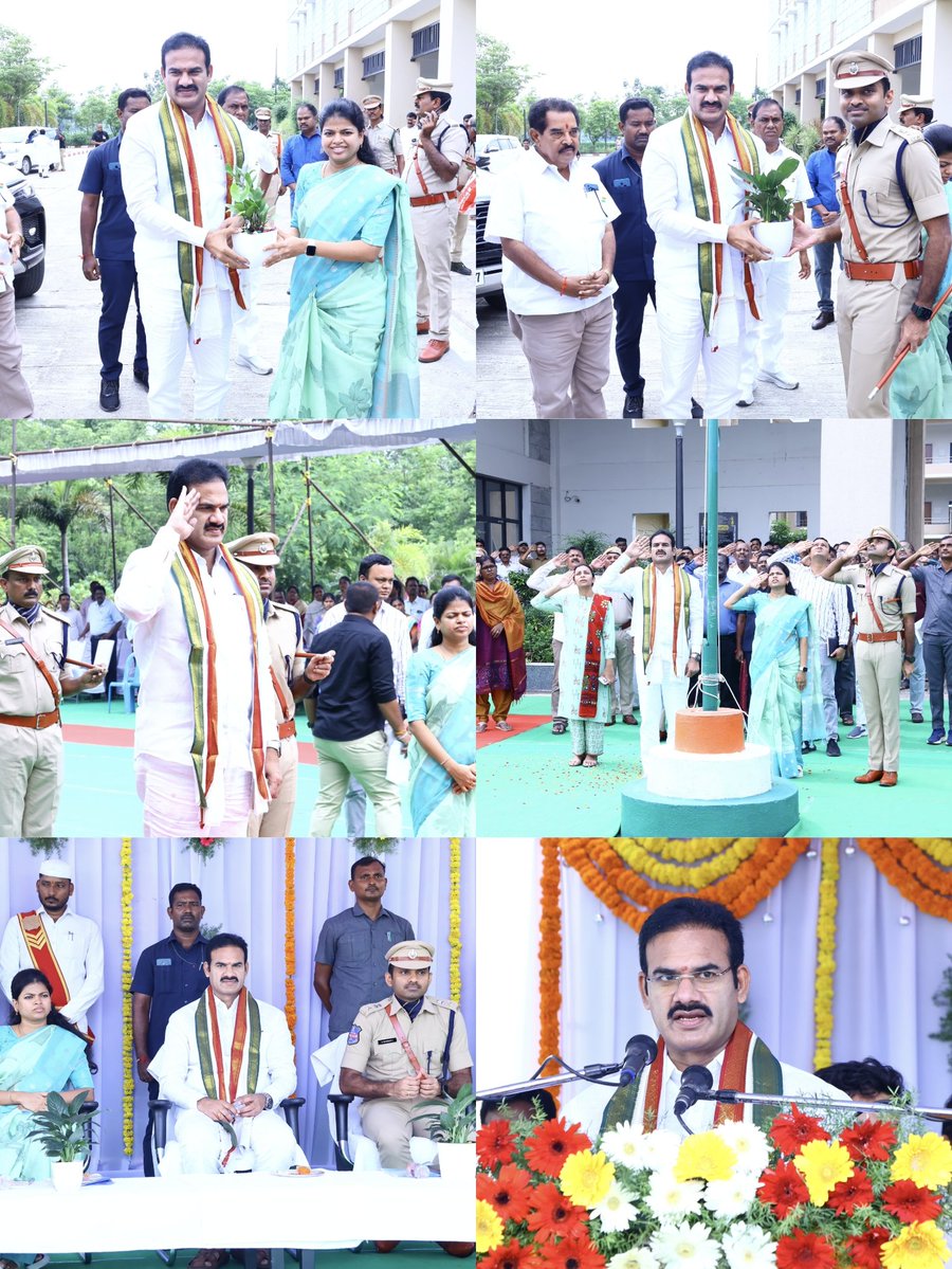 DRJRCNHyd's tweet photo. తెలంగాణ ప్రజా పాలన దినోత్సవ వేడుకల్లో 
మహబూబాబా��్ జిల్లా కలెక్టర్ కార్యాలయంలో తెలంగాణ ప్రజా పాలన దినోత్సవాన్ని పురస్కరించుకొని నిర్వహించిన అధికారిక వేడుకల్లో ముఖ్య అతిథిగా పాల్గొన్నాను.

ఈ సందర్భంగా తెలంగాణ ప్రజా పాలన దినోత్సవ ప్రాధాన్యతను స్మరించుకుంటూ నిర్వహించిన కార్యక్రమంలో  పాల్గొని, ప్రజా పాలన, ప్రజా సంక్షేమం, అభివృద్ధి కార్యక్రమాలపై ప్రభుత్వ నిబద్ధతను వివరించాను.

ప్రజలకు పారదర్శకమైన, జవాబుదారీతనంతో కూడిన పాల�� అందించడంతో పాటు ప్రభుత్వ సంక్షేమ, అభివృద్ధి కార్యక్రమాలు అర్హులైన ప్రతి ఒక్కరికీ చేరేలా అధికారులు, ప్రజా ప్రతినిధులు సమన్వయంతో పనిచేయాల్సిన అవసరాన్ని తెలిపాను.

ఈ అధికారిక కార్యక్రమంలో జిల్లా కలెక్టర్ స్నేహ శబరీష్ గారు, జిల్లా ఎస్పీ శబరీష్ గారు, జిల్లా ఉన్నతాధికారులు, ప్రజా ప్రతినిధులు, వివిధ శాఖల అధికారులు తదితరులు పాల్గొన్నారు.

@revanth_anumula @Collector_MBD @spmahabubabad @TelanganaCMO @INCTelangana @PettemINC @Revanth_Sainyam 

#prajapalana
#telanganavimochanadivas