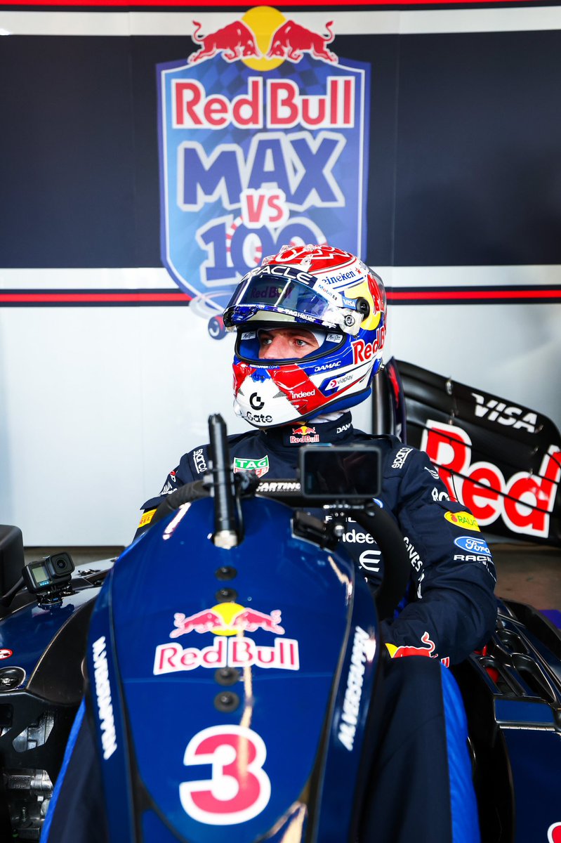 VerstappenCOM's tweet photo. Max vs 100 👀 That was something else 🤣 https://t.co/CwTS8PBTlh