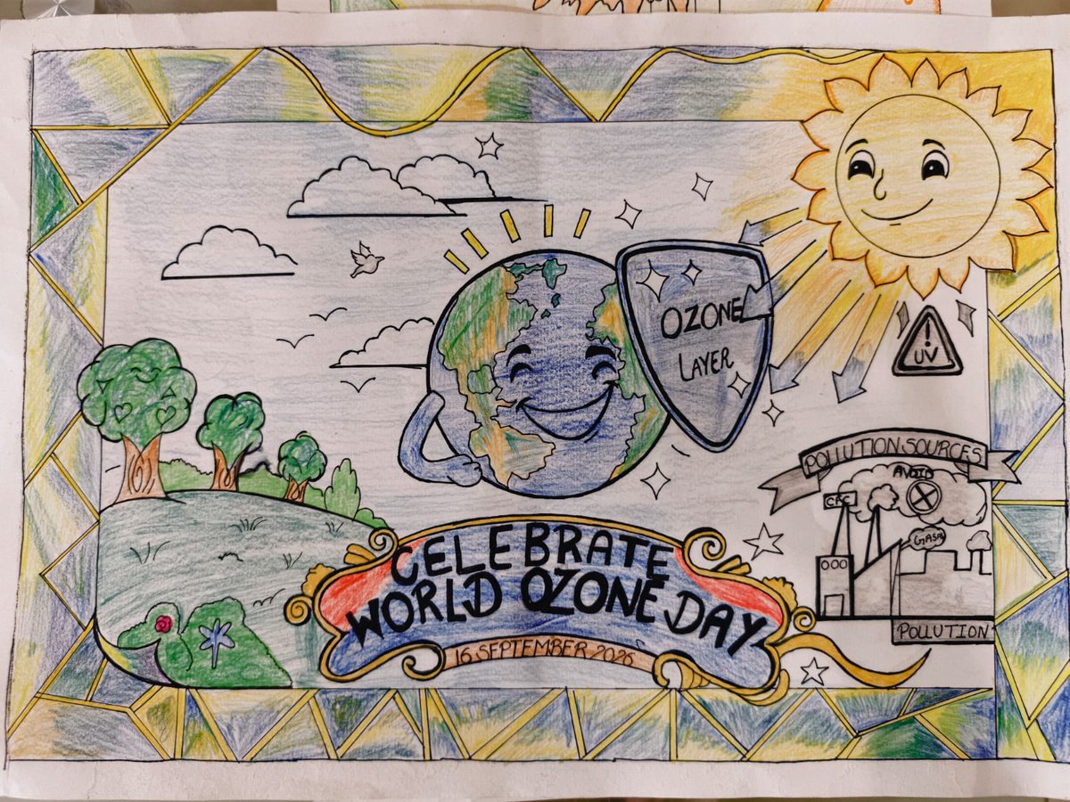 ssjgcsirsa1997's tweet photo. The Department of Geography, Shah Satnam Ji Girls’ College, Sirsa, celebrated World Ozone Day on 18.09.2026  with enthusiasm and active student participation. Students showcased their creativity through Poster Making, Speech and PPT Presentation activities.
 #WorldOzoneDay2026 https://t.co/ky2nICKYZP