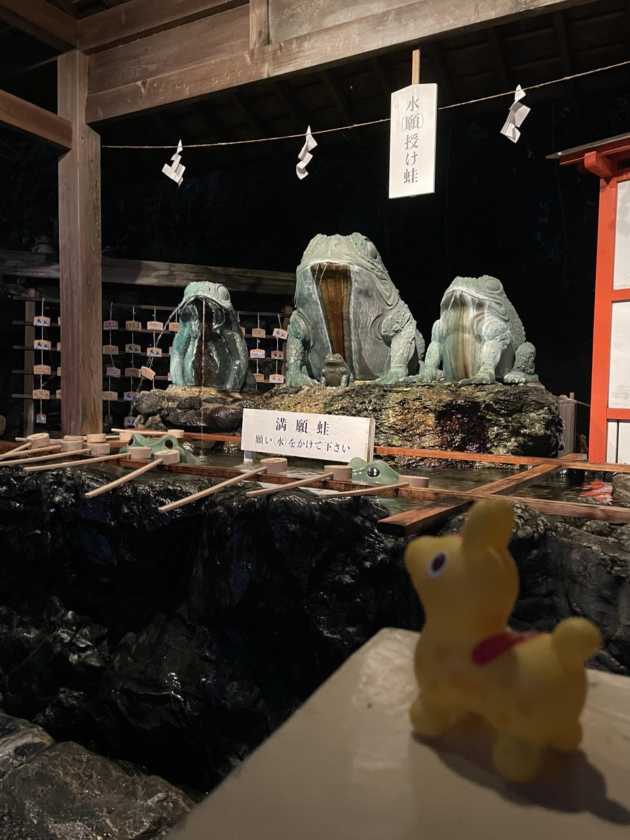 ahiru_koya's tweet photo. ロディ…二見興玉神社だよ。
海風受ける狛犬さんがカッコいいね。
猿田彦大神のお使いとされる、カエルがたくさん。
無事にかえる、お金がかえる、若がえる…
禊を済ませて、お伊勢参りに出発です
#三重県 #お伊勢参り #Rodyとお散歩 https://t.co/Q9peEHVe8z