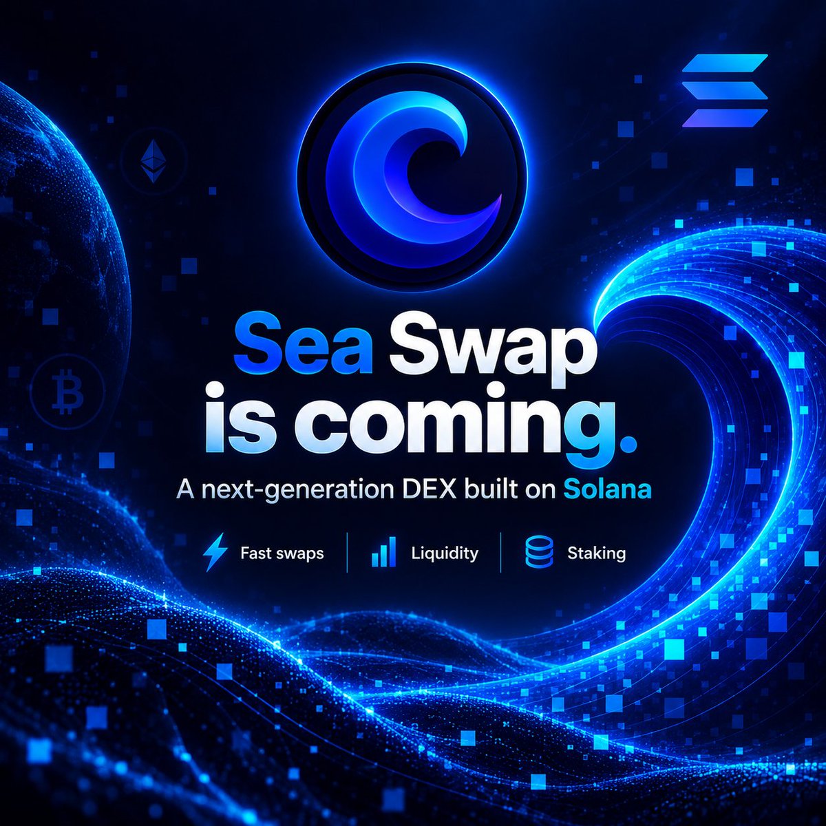 SeaSwapToken's tweet photo. 🌊 Sea Swap is coming.
A next-generation DEX built on Solana.
⚡ Fast swaps
💧 Liquidity
🔵 Staking
🌊 A simpler DeFi experience
We’re building Sea Swap from the ground up — and this is only the beginning.
Follow the journey.
#SeaSwap #Solana #DeFi https://t.co/ItE164IInw