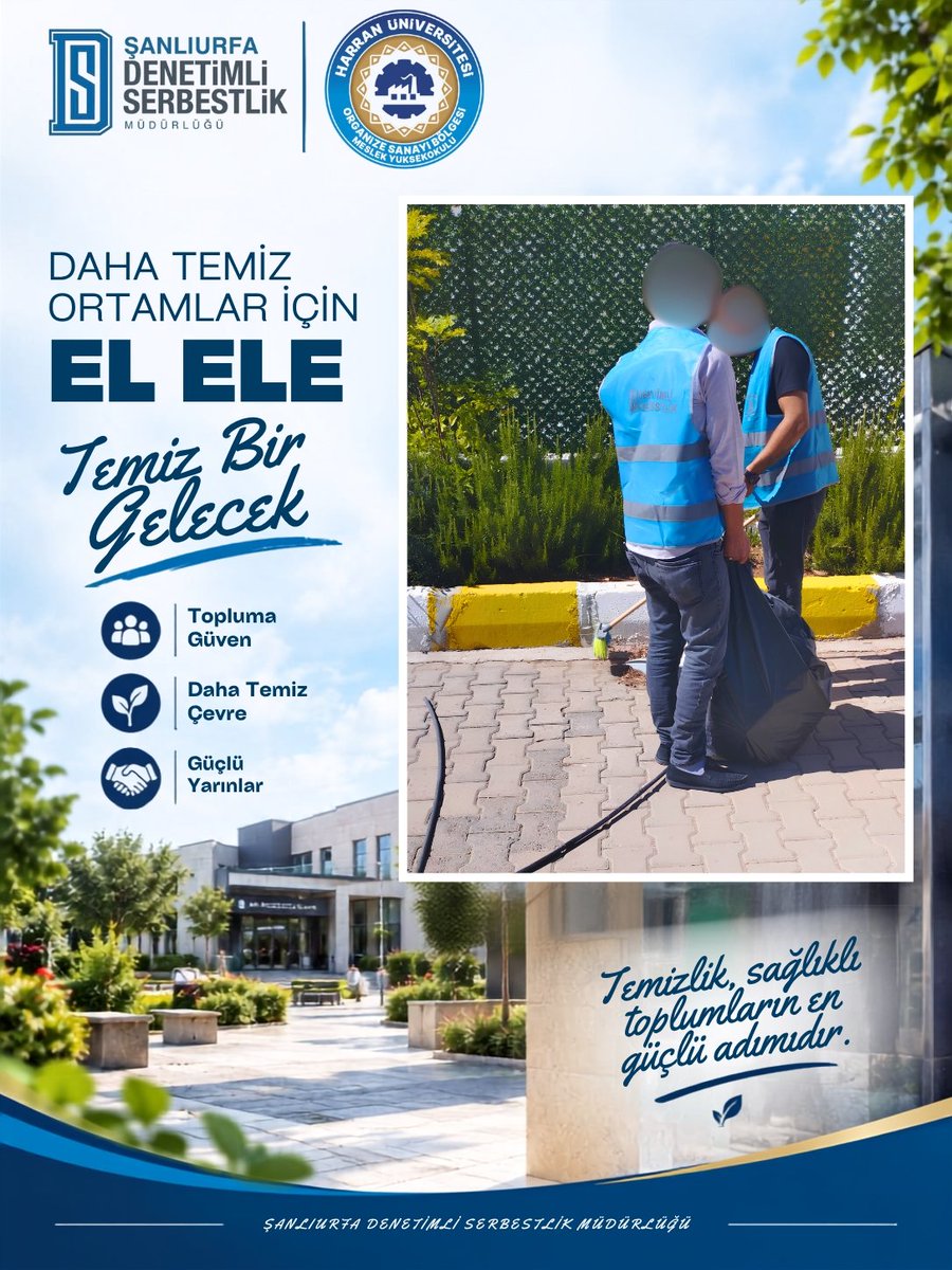 sanliurfads's tweet photo. @dsdb_yasinaydin @TarkTekin757417 @OsbMyo Çalışma ile @hrumedya - Harran Üniversitesi @OsbMyo yerleşkesinde eğitim-öğretim ortamlarının fiziksel koşullarının iyileştirilmesine, çevre temizliği ve düzeninin sağlanmasına katkı sunulurken; yükümlülerin toplumsal sorumluluk bilinci kazanmaları amaçlandı. https://t.co/EzZtB4BcDw