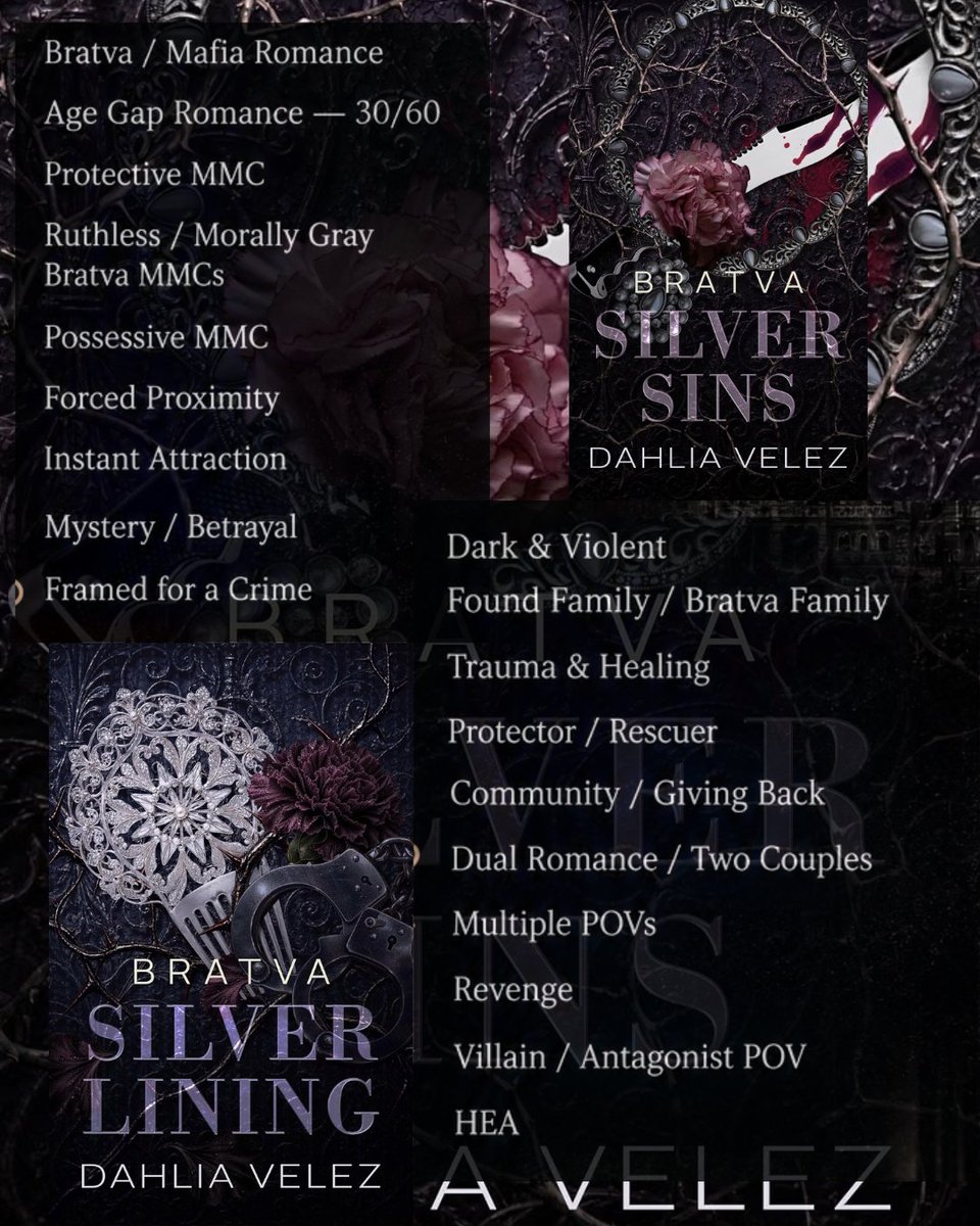 Darkromanceara's tweet photo. ⭐⭐⭐⭐🌙
Basov Bratva Silver Duet
Bratva Silver Sins #1 &amp; Bratva Silver Lining #2
@dahliavelez
Recommended. Dimitri, this ruthless Bratva killer, turns into Adi's safe place.
Yuri &amp; Rachel, the suspense, the reveals, and the “good deeds come back around” theme... ❤️ Great HEA https://t.co/23jMMSMvgs