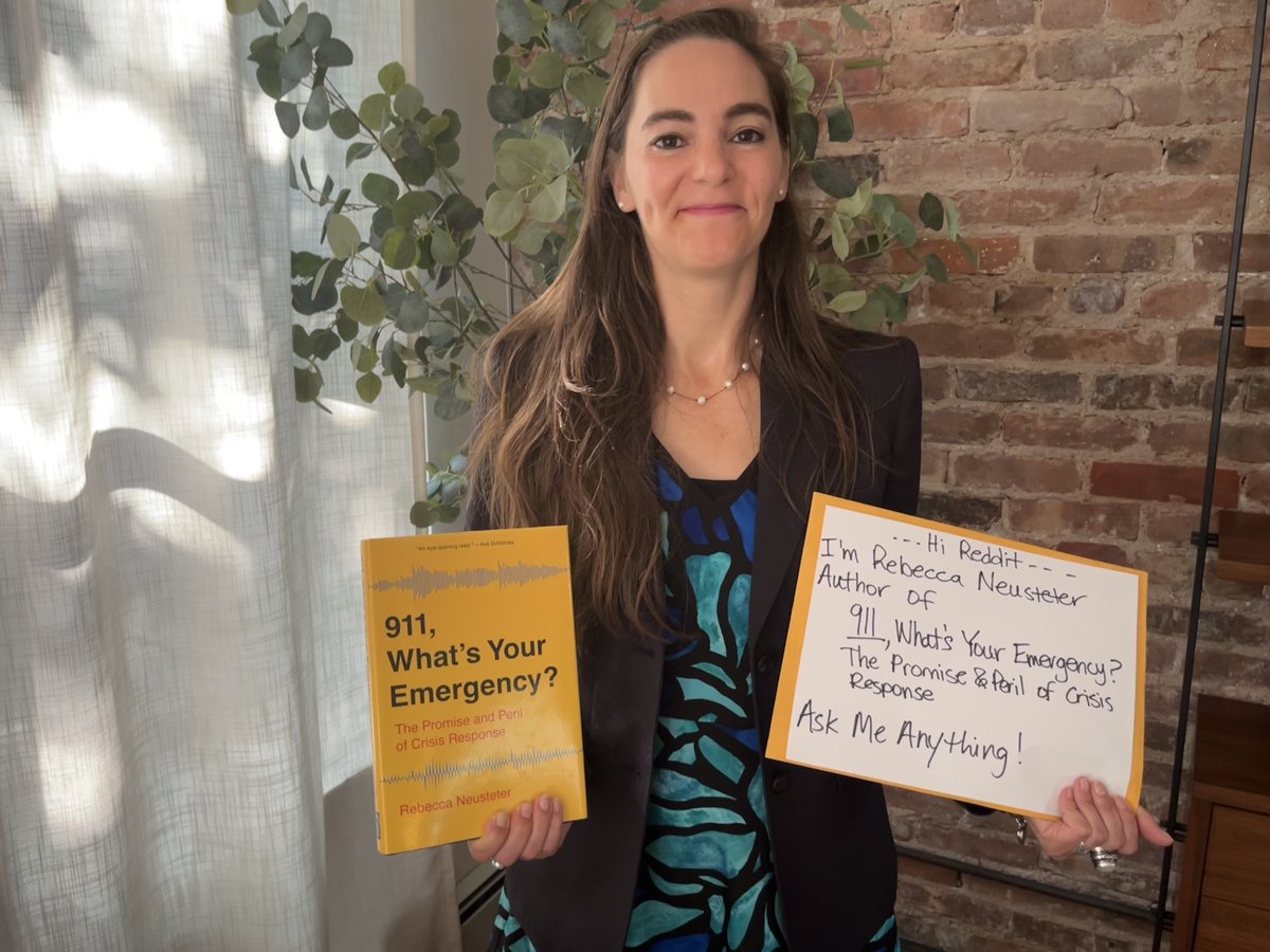 HarrisPolicy's tweet photo. Join us now on Reddit for an AMA with Rebecca Neusteter, executive director of the University of Chicago Health Lab and the author of the new book 911, What’s Your Emergency?: The Promise and Peril of Crisis Response. https://t.co/NHJPI6y9YQ https://t.co/Xi1gmjV36f