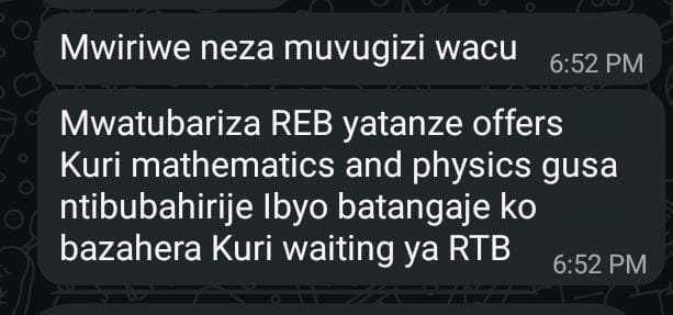 williamkalinda6's tweet photo. Mwiriwe @Rwanda_Edu @REBRwanda @RTB_Rwanda  ibi simwe mwabyitangarije se?none byahindutse se cg dutegereze undi muri?
#KalindaWilliam https://t.co/fVWfWaOiwc