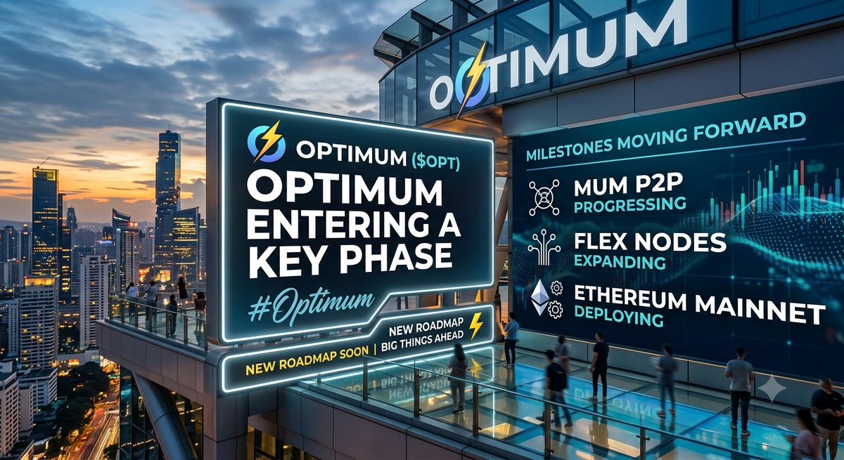 SumithRang77528's tweet photo. @get_optimum
Optimum is entering a key phase 👀
mump2p, FlexNodes & Ethereum mainnet are moving forward.
New roadmap soon.
Big things ahead. ⚡️
#Optimum https://t.co/N3BGJzACfE