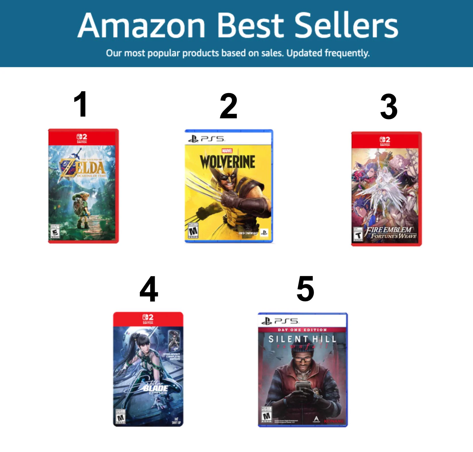 Nintendeal в X: „Best selling video games on Amazon right now